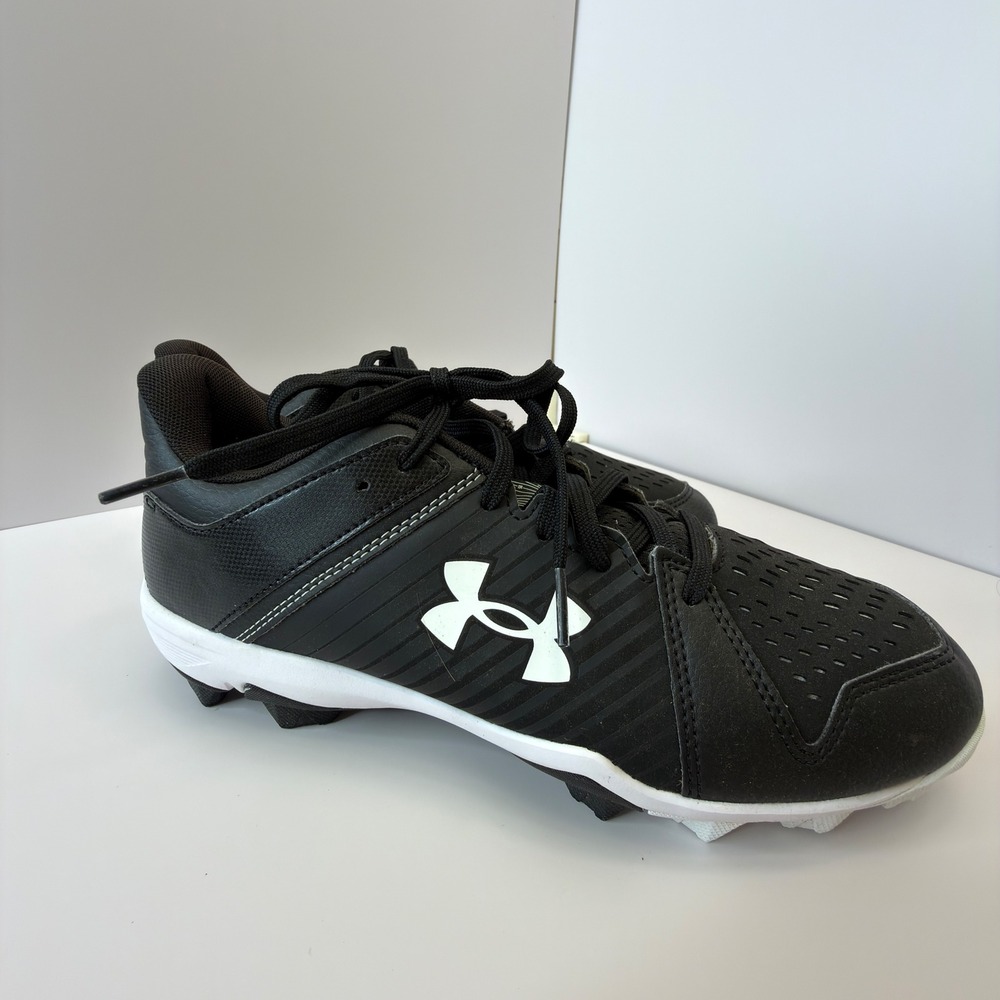 Under Armour Mens Leadoff Low RM Baseball Cleats Black White 3025589-001 Size 8